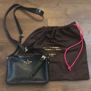 Kate spade black leather crossbody